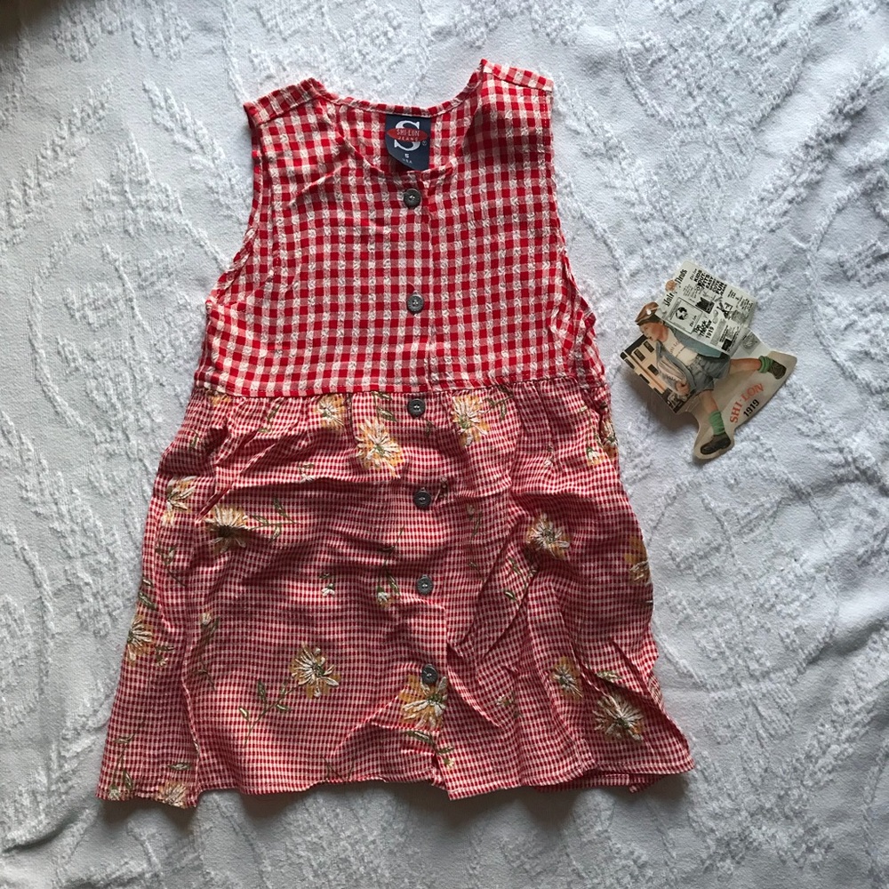 Red plaid dress